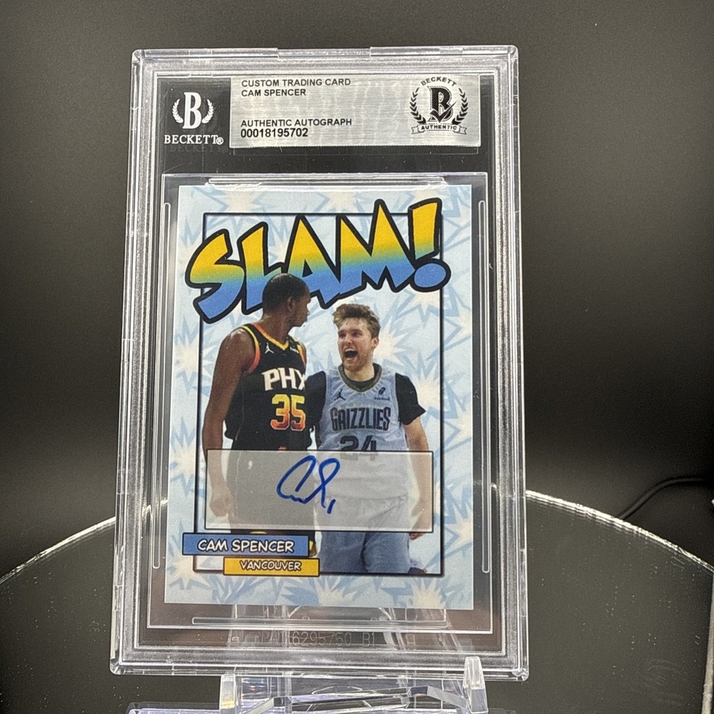 2024-2025 Slam! Cam Spencer Custom Card Auto BGS Auth Grizzlies